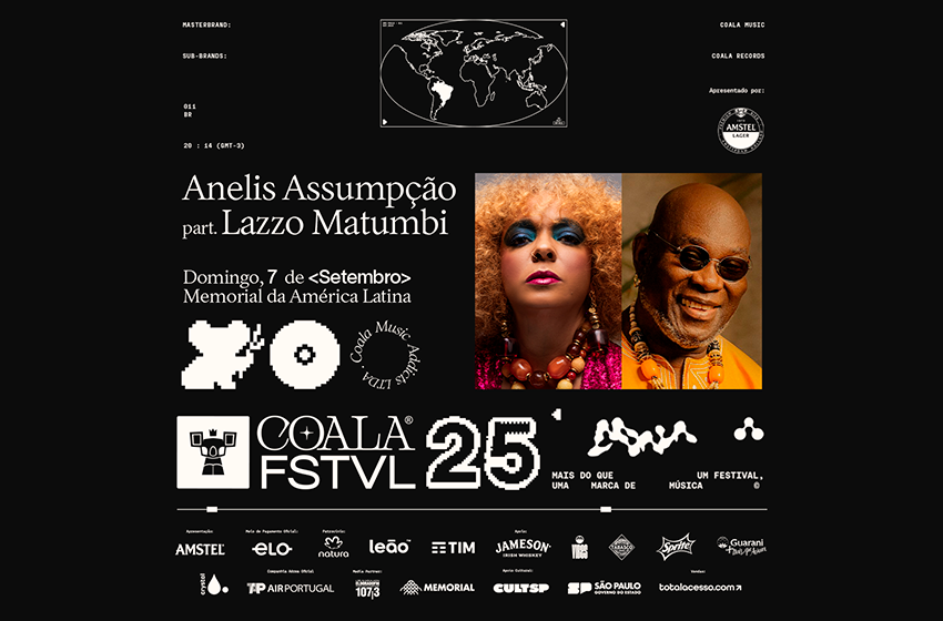  Coala Festival anuncia o encontro de Anelis Assumpção com Lazzo Matumbi no palco da edição de 2025